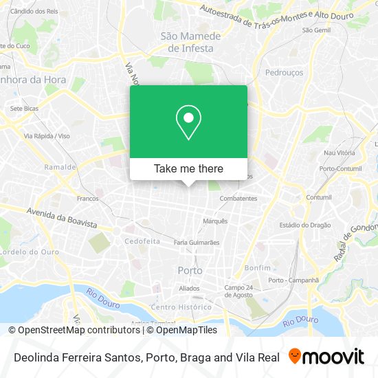 Deolinda Ferreira Santos mapa