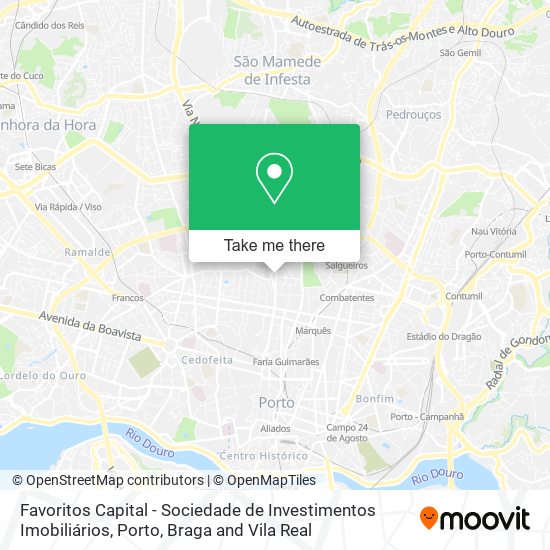 Favoritos Capital - Sociedade de Investimentos Imobiliários mapa