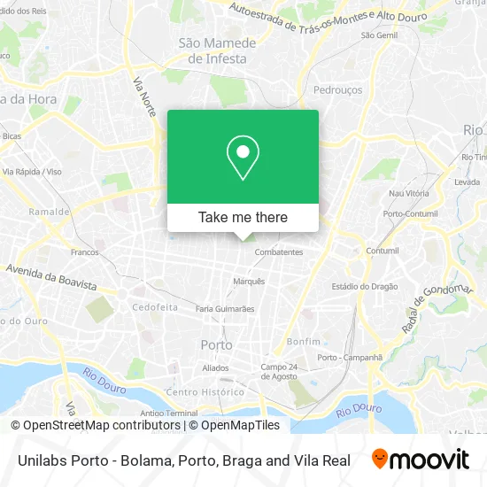 Unilabs Porto - Bolama map