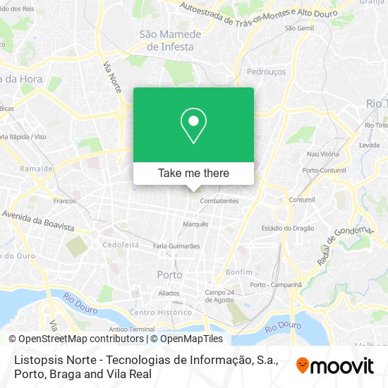 Listopsis Norte - Tecnologias de Informação, S.a. mapa