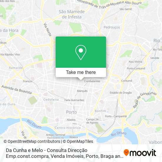 Da Cunha e Melo - Consulta Direcção Emp.const.compra, Venda Imóveis map