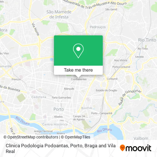Clínica Podologia Podoantas map