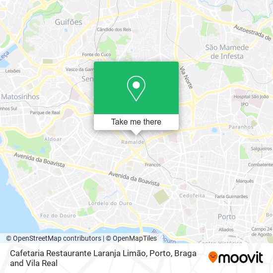 Cafetaria Restaurante Laranja Limão mapa