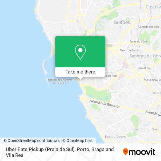 Uber Eats Pickup (Praia de Sul) mapa