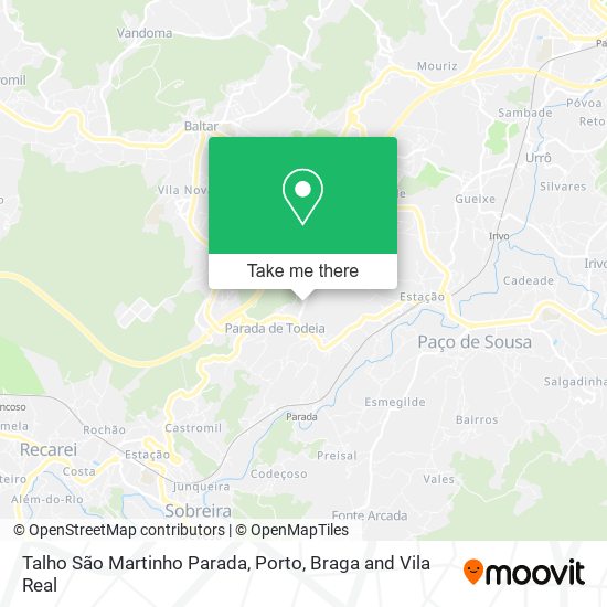 Talho São Martinho Parada mapa