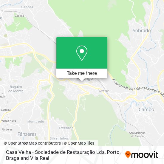 Casa Velha - Sociedade de Restauração Lda mapa