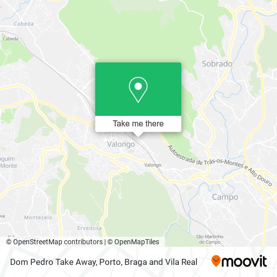 Dom Pedro Take Away map