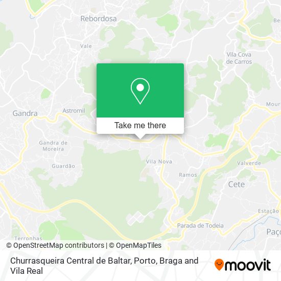 Churrasqueira Central de Baltar mapa