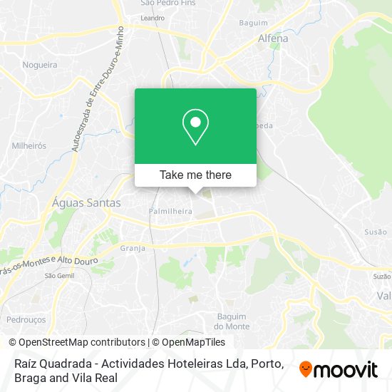 Raíz Quadrada - Actividades Hoteleiras Lda mapa