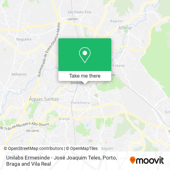 Unilabs Ermesinde - José Joaquim Teles mapa