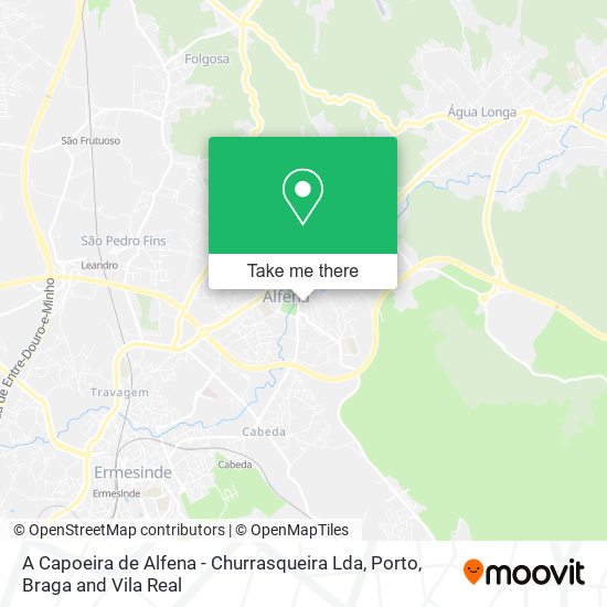 A Capoeira de Alfena - Churrasqueira Lda mapa