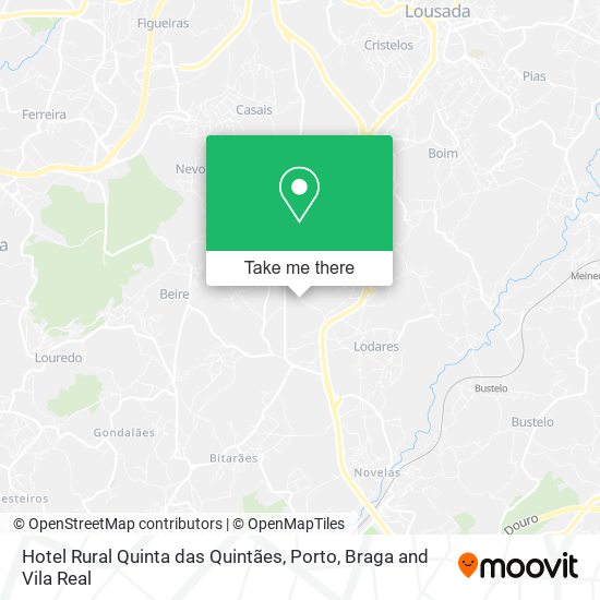 Hotel Rural Quinta das Quintães mapa