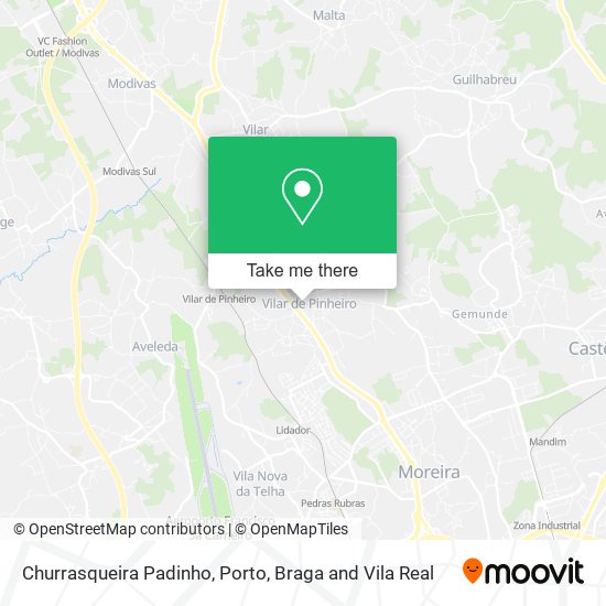 Churrasqueira Padinho mapa