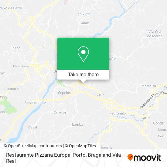 Restaurante Pizzaria Europa mapa