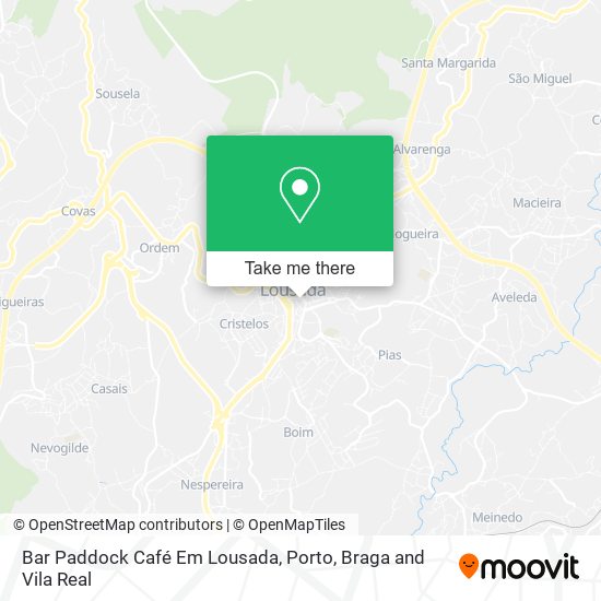Bar Paddock Café Em Lousada mapa