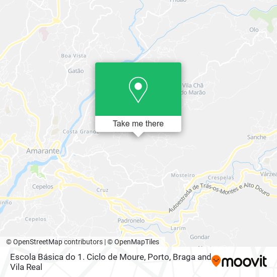Escola Básica do 1. Ciclo de Moure mapa