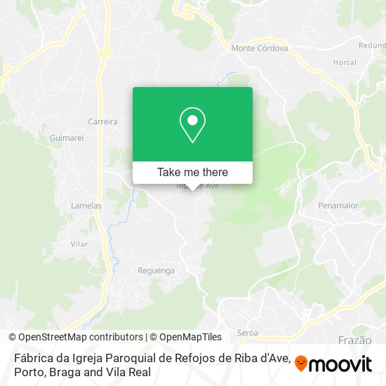 Fábrica da Igreja Paroquial de Refojos de Riba d'Ave mapa