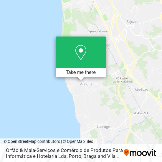 Orfão & Maia-Serviços e Comércio de Produtos Para Informática e Hotelaria Lda map