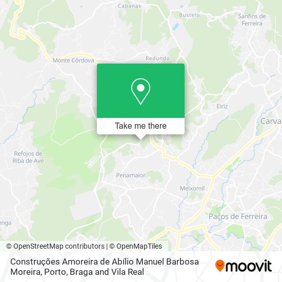 Construções Amoreira de Abílio Manuel Barbosa Moreira map