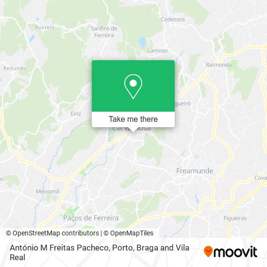 António M Freitas Pacheco map
