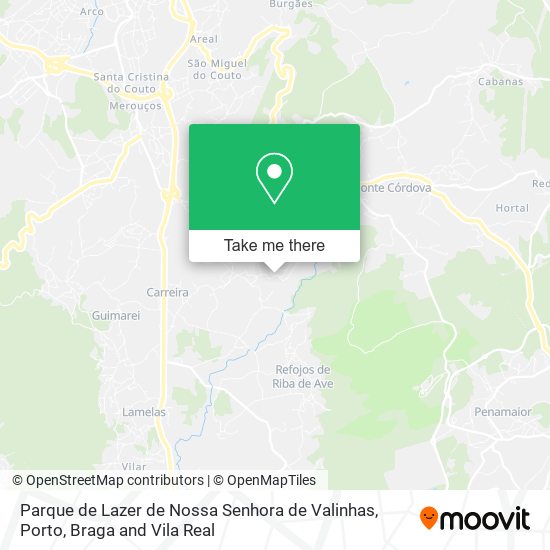 Parque de Lazer de Nossa Senhora de Valinhas mapa