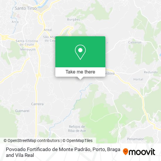 Povoado Fortificado de Monte Padrão mapa