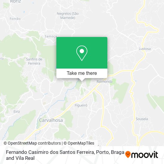 Fernando Casimiro dos Santos Ferreira mapa