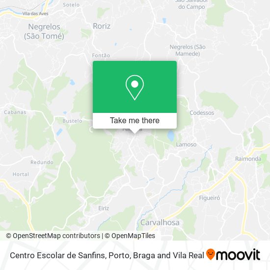 Centro Escolar de Sanfins mapa