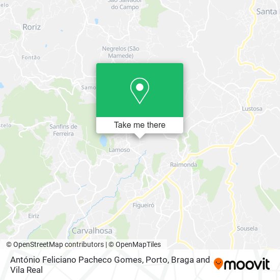 António Feliciano Pacheco Gomes map