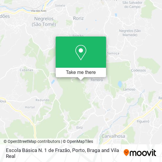 Escola Básica N. 1 de Frazão map