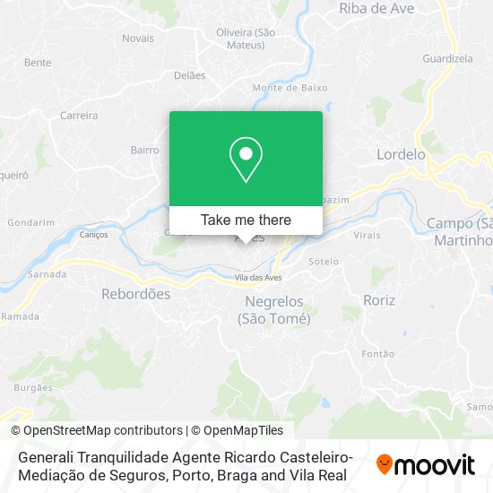 Generali Tranquilidade Agente Ricardo Casteleiro-Mediação de Seguros map