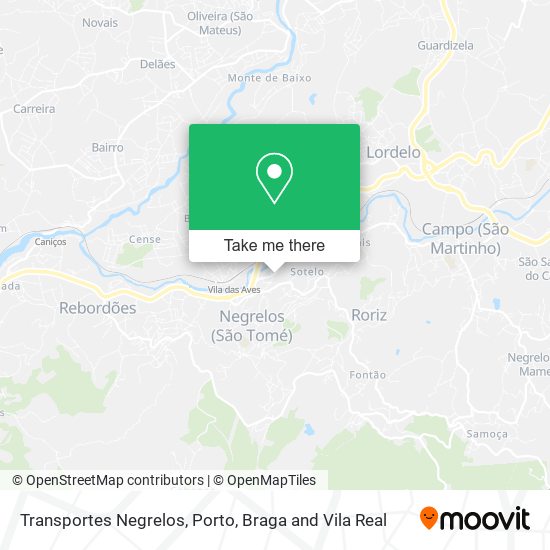 Transportes Negrelos mapa