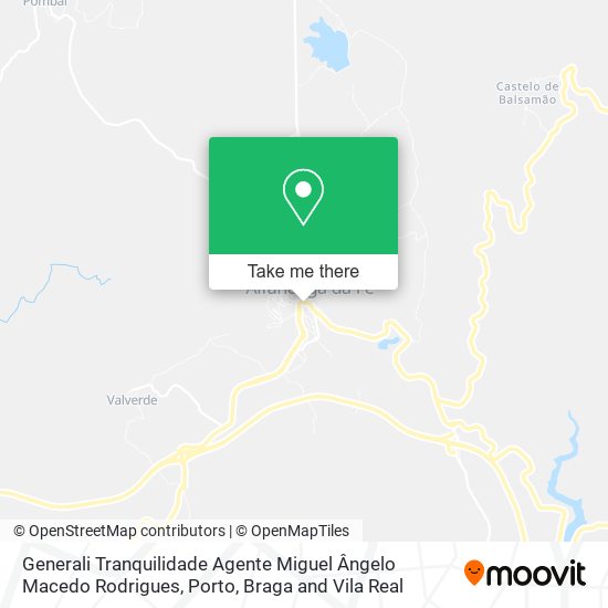 Generali Tranquilidade Agente Miguel Ângelo Macedo Rodrigues mapa