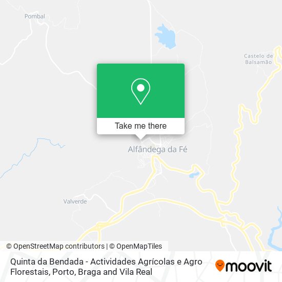 Quinta da Bendada - Actividades Agrícolas e Agro Florestais map