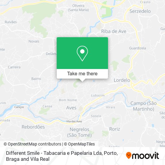 Different Smile - Tabacaria e Papelaria Lda mapa