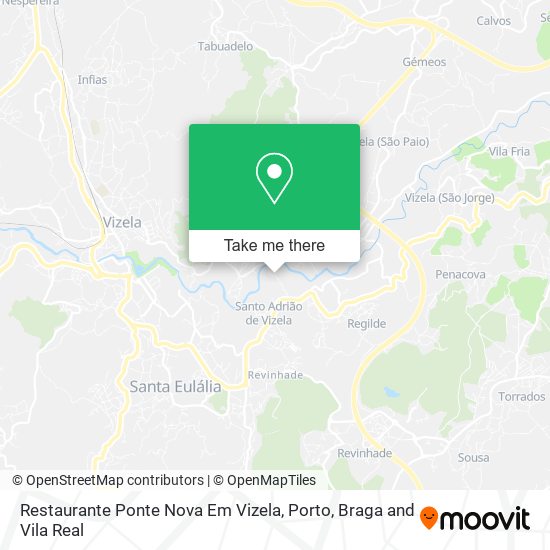 Restaurante Ponte Nova Em Vizela mapa