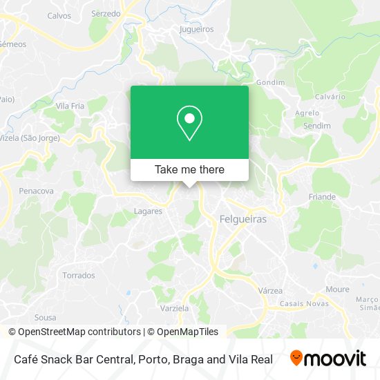 Café Snack Bar Central map
