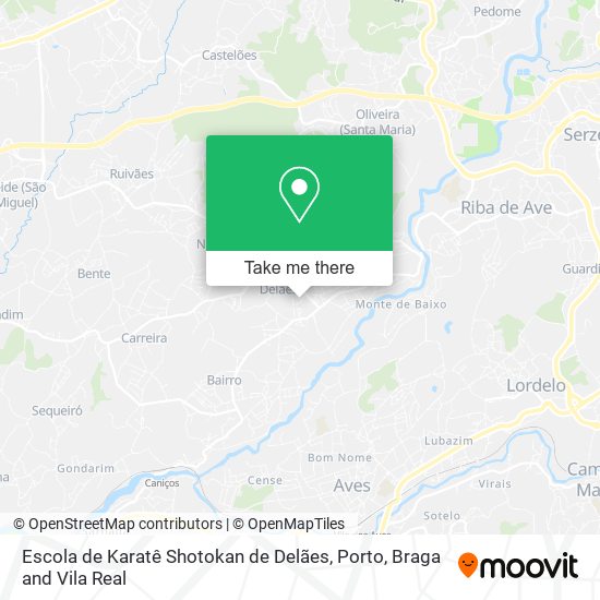 Escola de Karatê Shotokan de Delães map