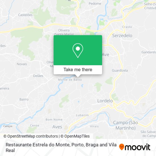 Restaurante Estrela do Monte mapa
