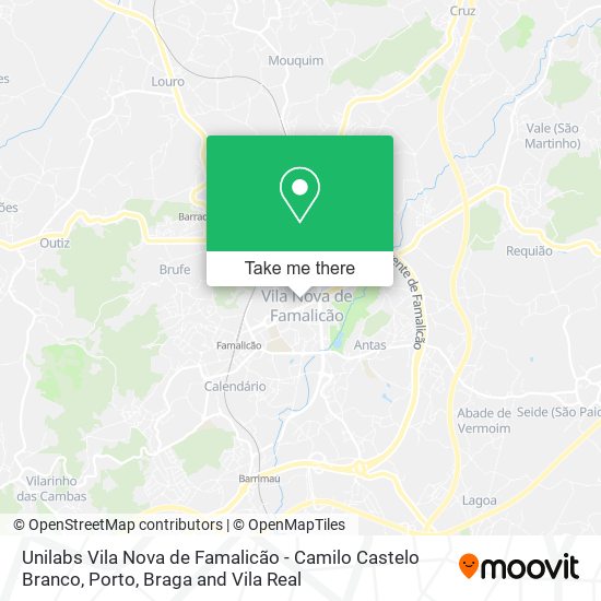 Unilabs Vila Nova de Famalicão - Camilo Castelo Branco map