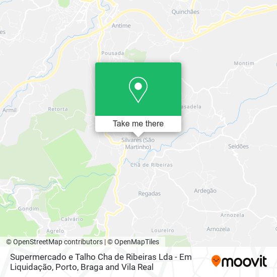 Supermercado e Talho Cha de Ribeiras Lda - Em Liquidação map