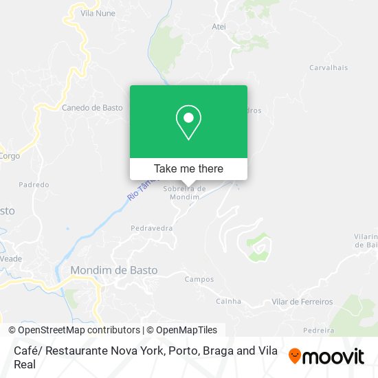 Café/ Restaurante Nova York mapa