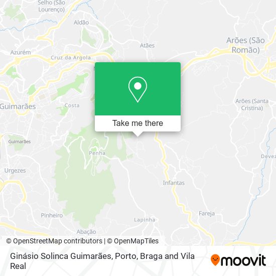 Ginásio Solinca Guimarães mapa