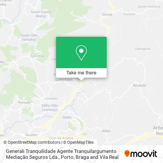 Generali Tranquilidade Agente Tranquilargumento Mediação Seguros Lda. map