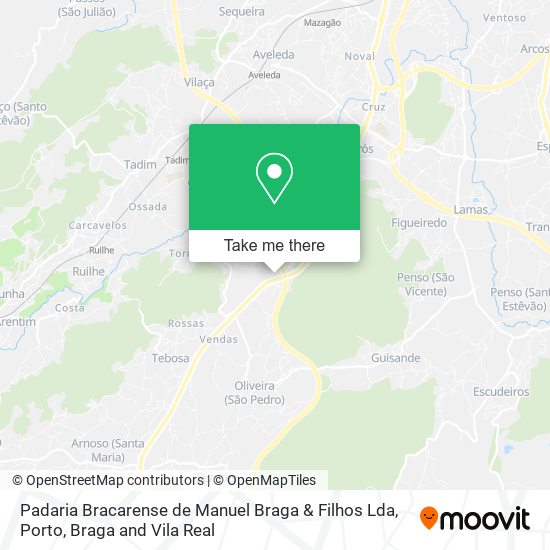 Padaria Bracarense de Manuel Braga & Filhos Lda mapa