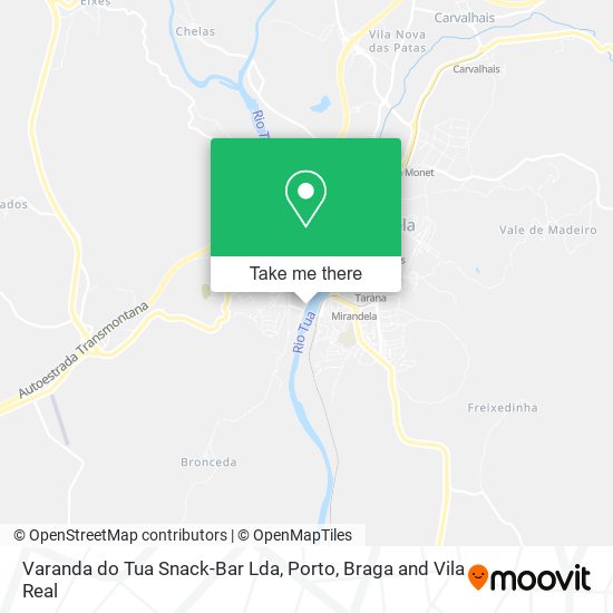 Varanda do Tua Snack-Bar Lda mapa