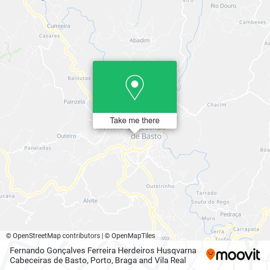 Fernando Gonçalves Ferreira Herdeiros Husqvarna Cabeceiras de Basto map