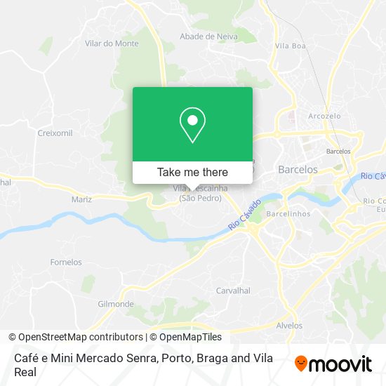 Café e Mini Mercado Senra mapa