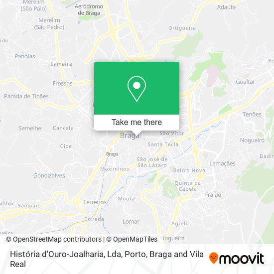 História d'Ouro-Joalharia, Lda mapa