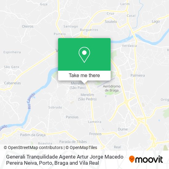 Generali Tranquilidade Agente Artur Jorge Macedo Pereira Neiva mapa